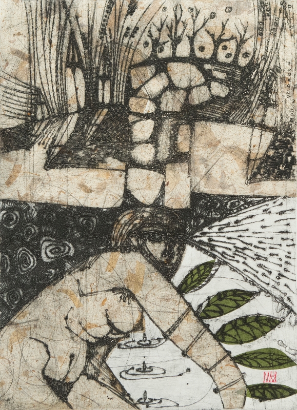 Gaia Green Leaves by artist Melissa Wen Mitchell